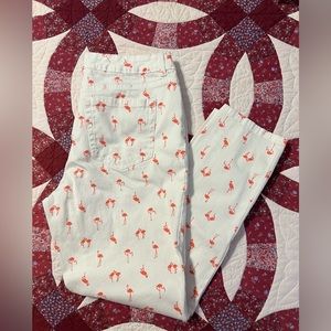 Ladies Charter Club Flamingos Denim size 10